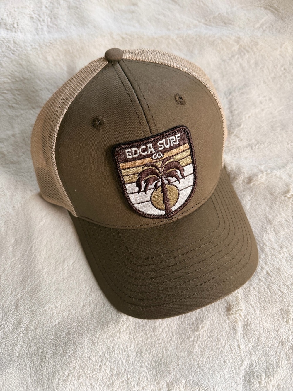 EDCA Surf Co. Olive & Khaki Mesh Trucker Hat